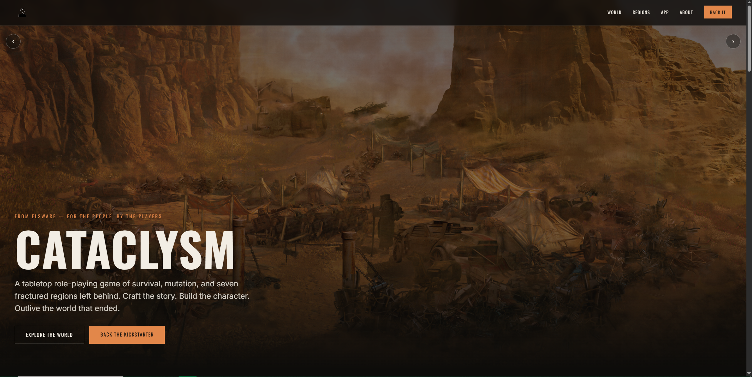 The finished Cataclysm homepage
