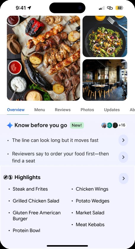 Accessible Options section on restaurant listing